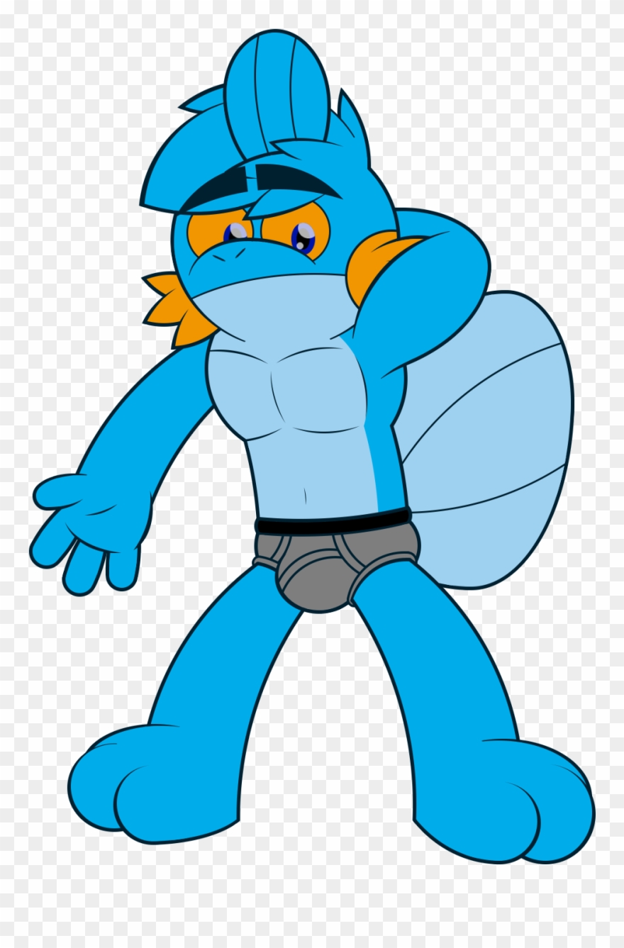 Qarcyn In His Underwear - Cartoon Clipart