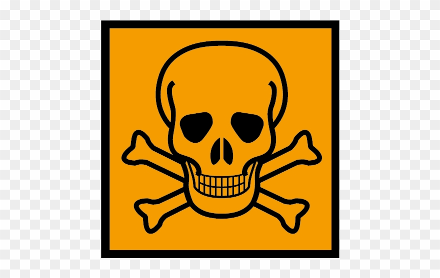 Toxic Sign - Skull And Crossbones Throw Blanket Clipart