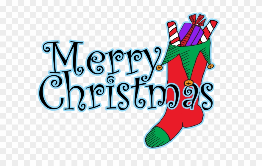 Merry Christmas And Happy New Year Free Clip Art With - Merry Christmas In Words - Png Download