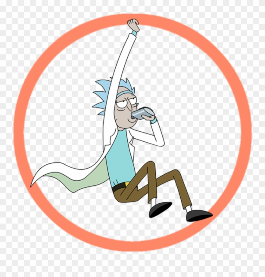 ⚪⭕⚪ Ftestickers Circle Rickandmorty Rick Cartoon Tvshow - You Ve Heard Of Elf On The Shelf Clipart