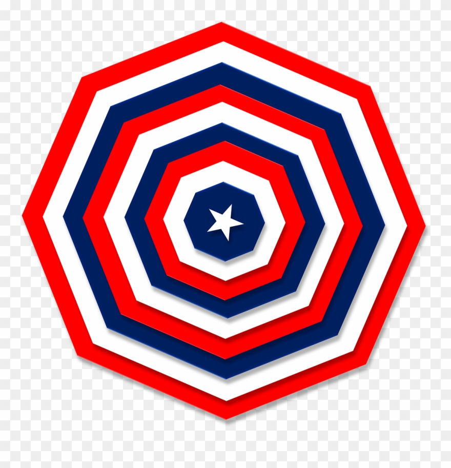 Red White Blue Patriotic 3d Png Image - 缶 ペン ケース 目玉 Clipart