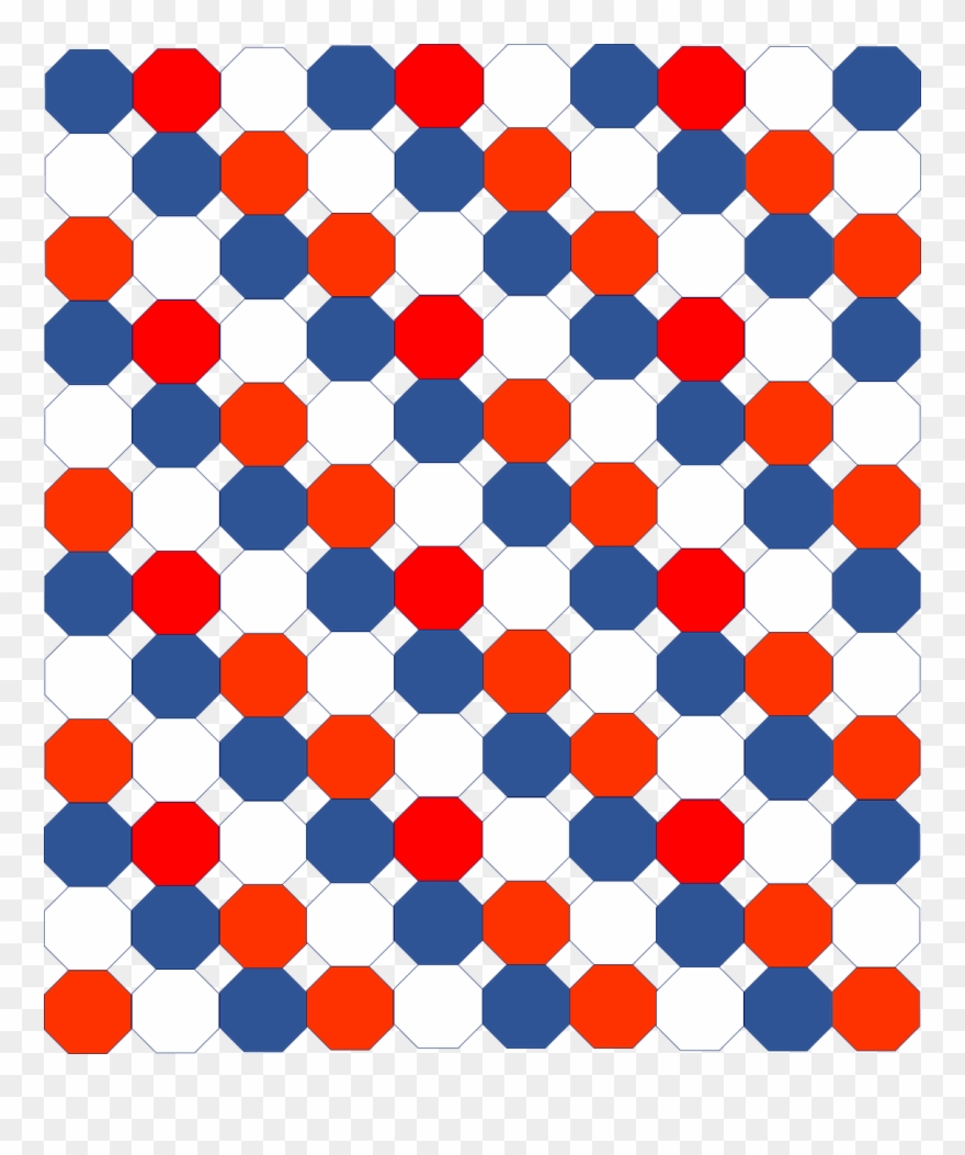 Geometric Design Red White Blue Png Image - Red White Blue Design Clipart