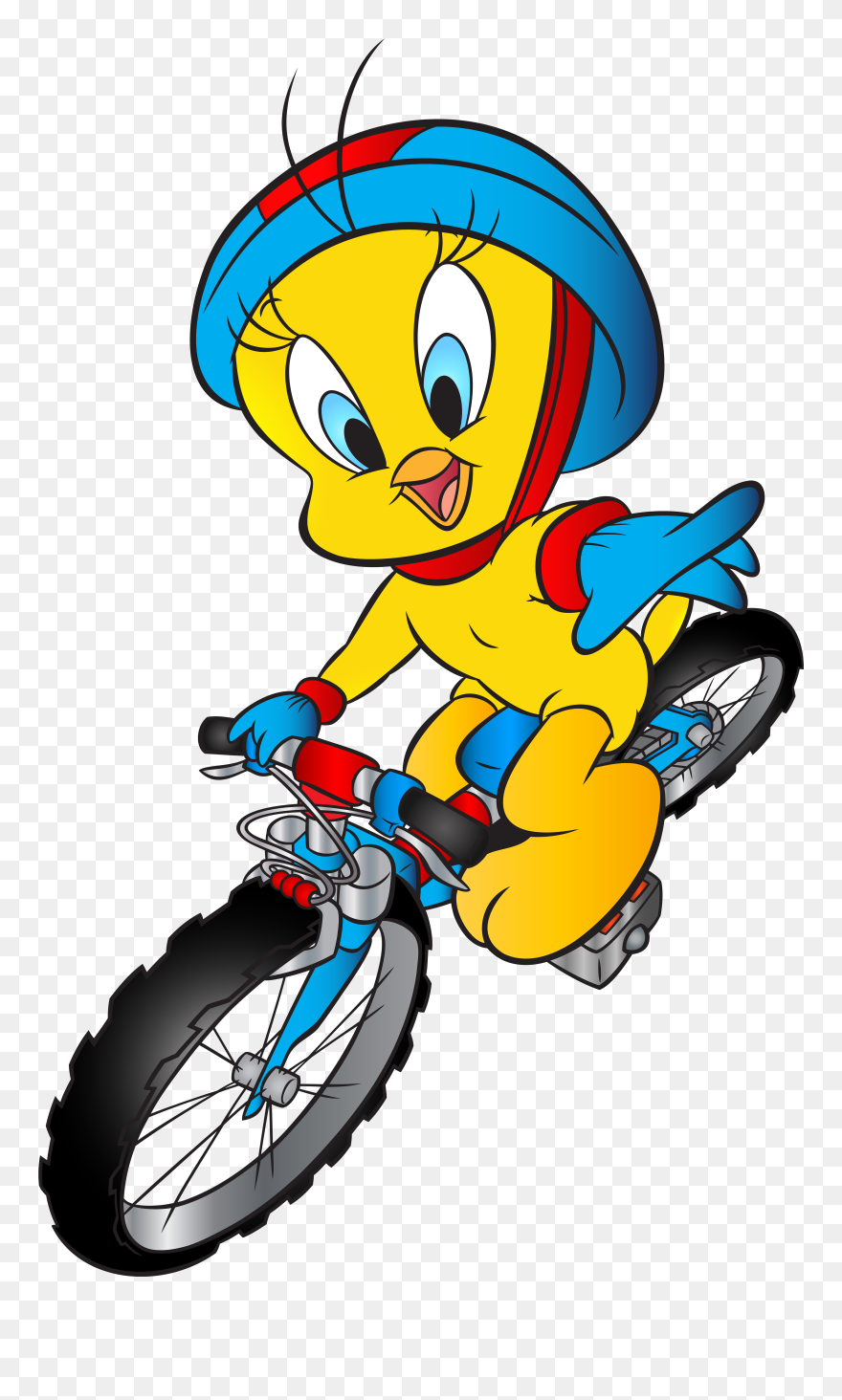Free Png Tweety With Bicycle Png Images Transparent - Different Colors Of Tweety Bird Clipart
