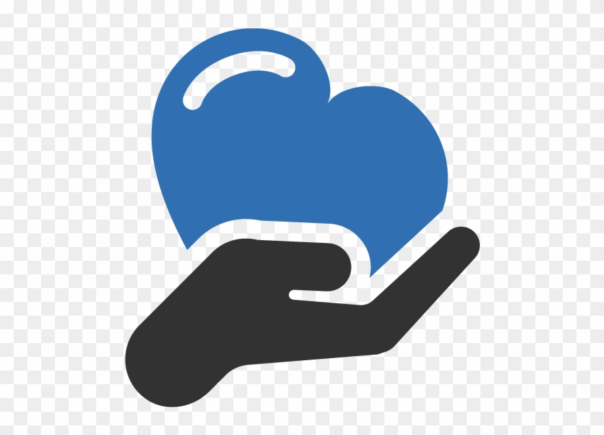 Hands Holding Heart - Vector Graphics Clipart