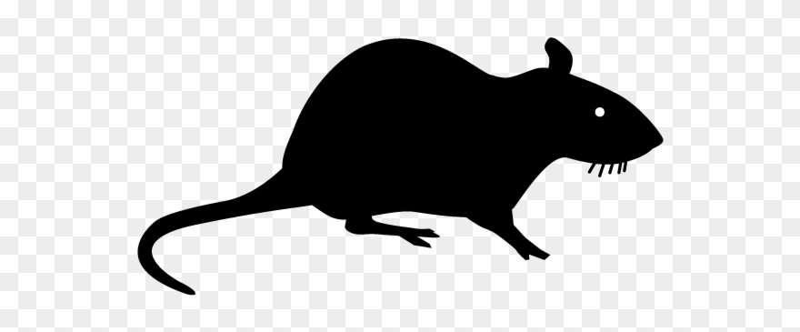 Mouse - Silhouette - Animals Illustration - ネズミ フリー 素材 Clipart