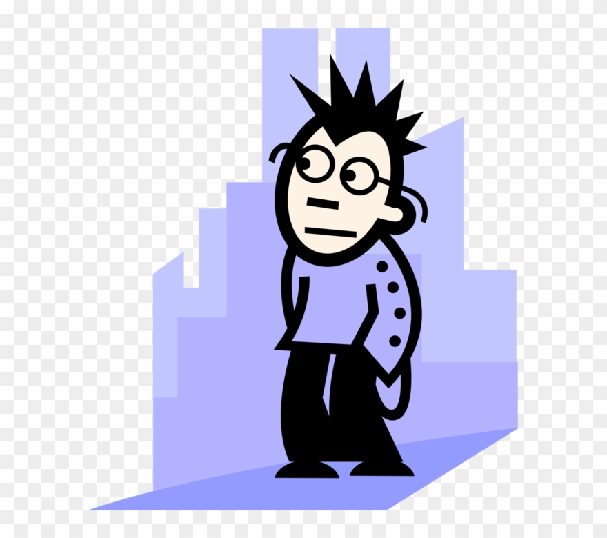 Clip Royalty Free Stock Teenage With Spiked Hair Vector - Clip Art - Png Download
