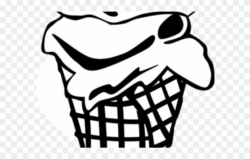 Junk Food Clipart Black And White - Ice Cream Cones Black And White Clipart - Png Download