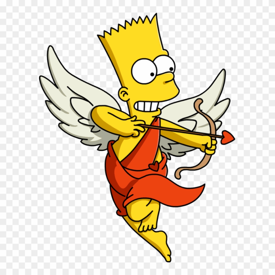 Wheelgame Cherubbart Vday2014-629x800 - Bart Simpson Happy Clipart