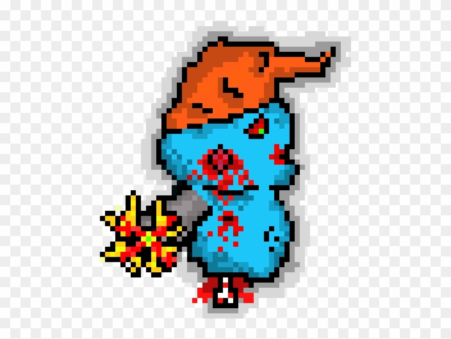 Dead Smurf - Pixel Art Clipart