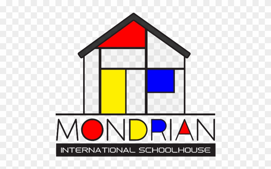 Mondrian School House Clipart