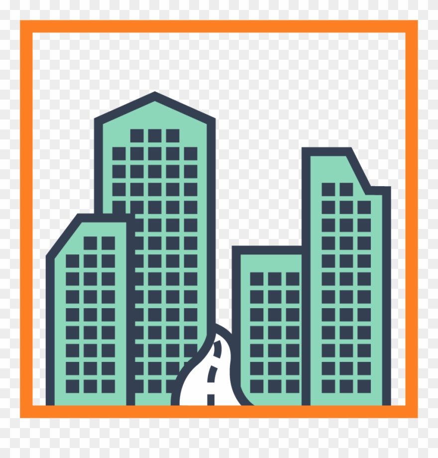 Apartment Buildings - City Clipart