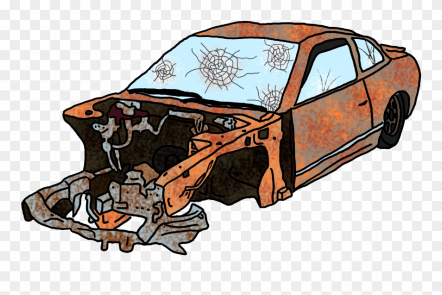 Clip Arts Related To - Crashed Car Cartoon Png Transparent Png