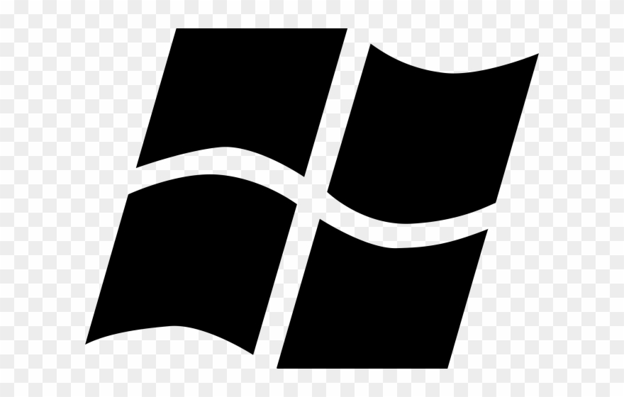 Logos Clipart Transparent - Windows 3.1 Black Logo - Png Download