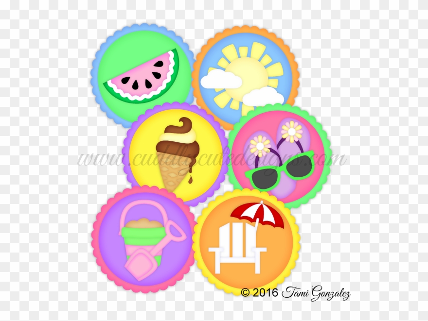 Summer Tokens Clipart