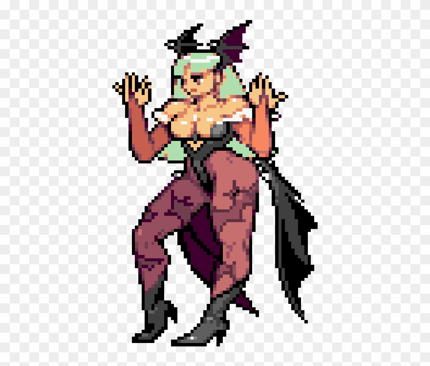 All Of Morrigan's Different Sprites In One Gif - Cartoon Clipart