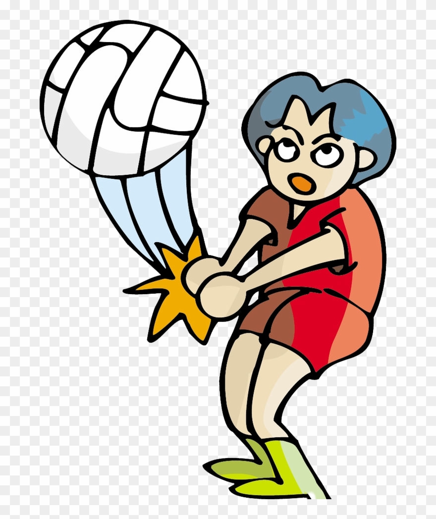 Volleyball Clip Women's Clipart Transparent - كرة الطائرة كرتون - Png Download