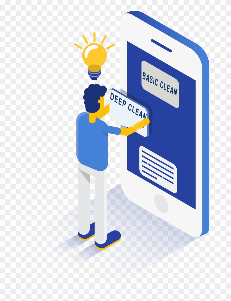 Custom Cleaning - Mobile App Development Clipart