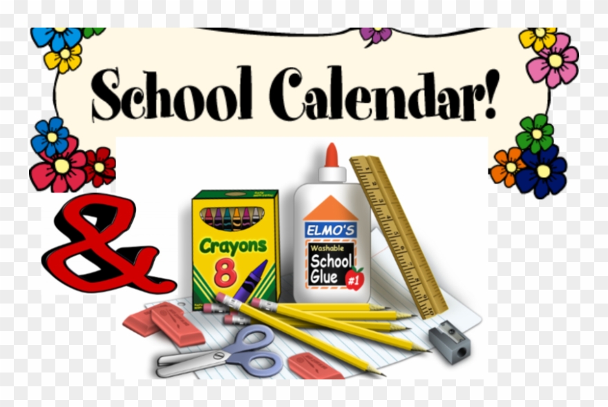School Calendar - School Supplies Clipart