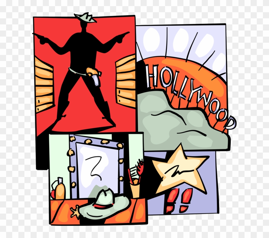 Movies Vector Actor Graphic Royalty Free Stock - Cartoon Clipart