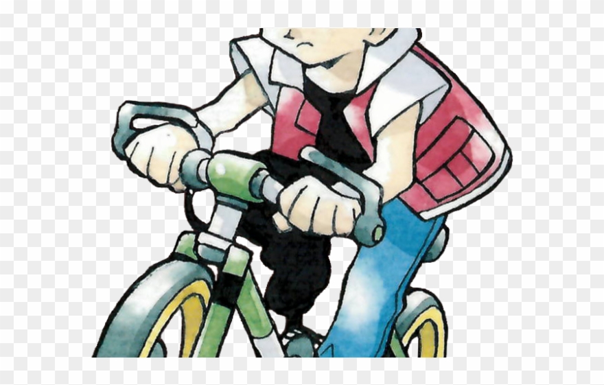 Bicycle Clipart Red Bike - Pokemon Red Trainer Artwork - Png Download