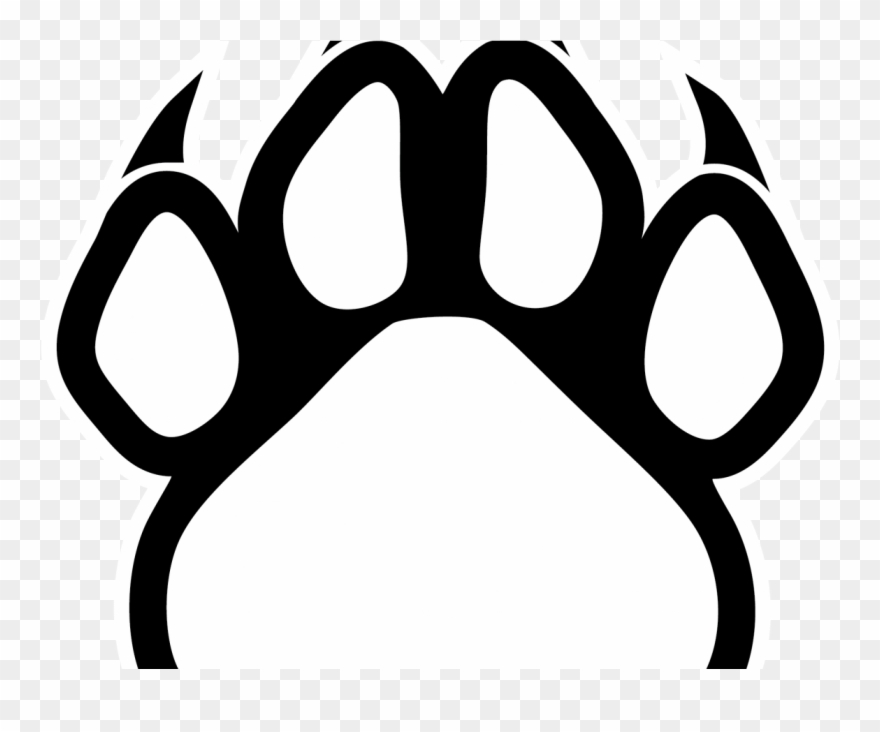 Dog Paw Print Outline X Carwad Net - Panther Paw Print Logo Clipart