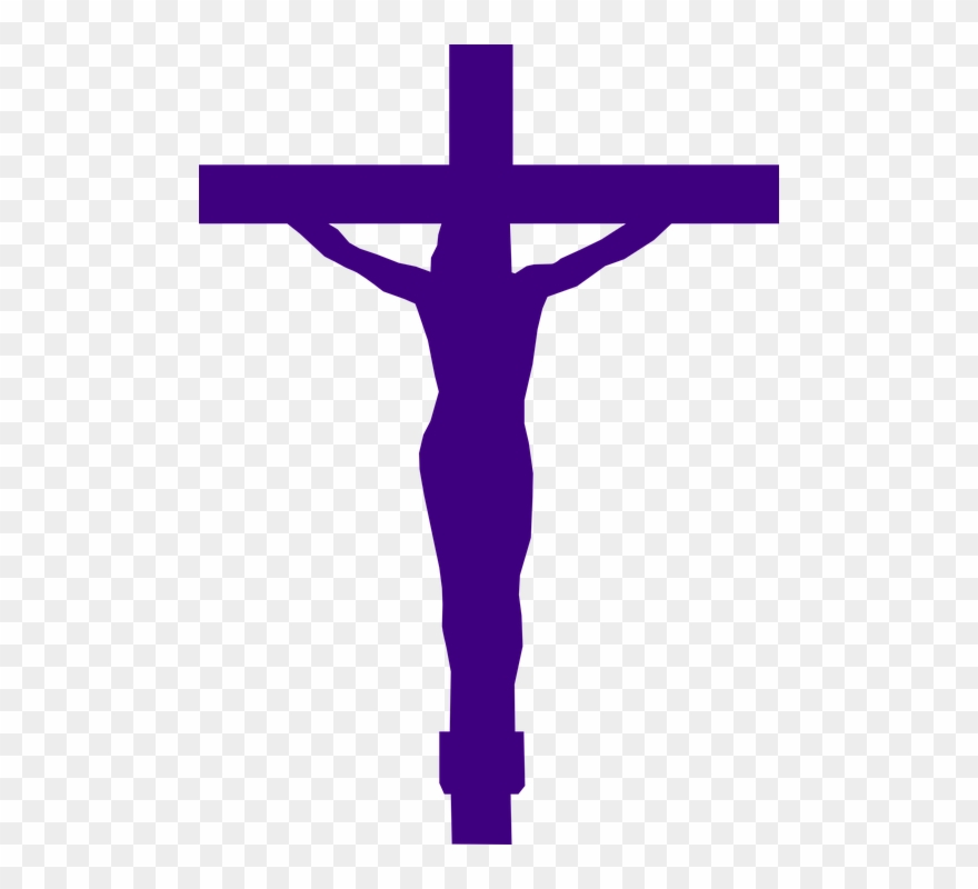 Graveyard Cross Silhouette Clipart - Christ On The Cross - Png Download