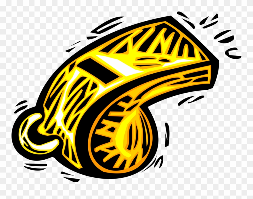 Vector Illustration Of Sports Referee Whistle Aerophone Clipart