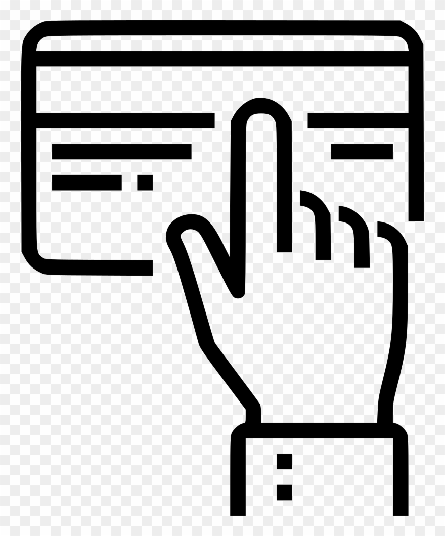Pay With Credit Card Comments - Click Website Icon Clipart