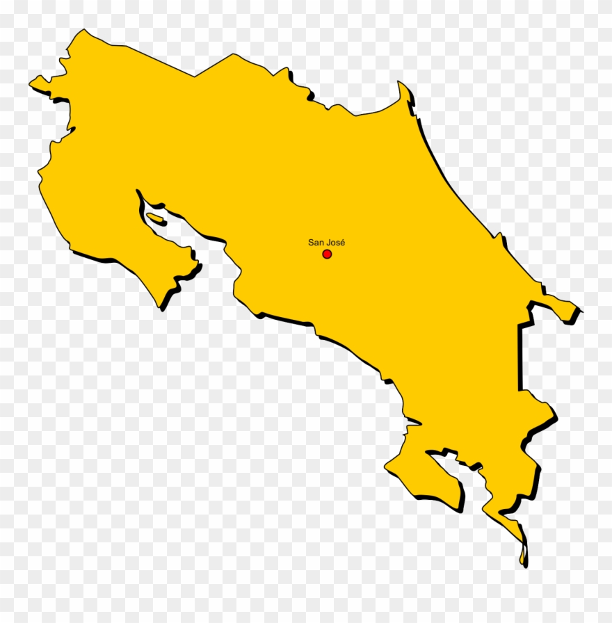 Costa Rica - Map Clipart