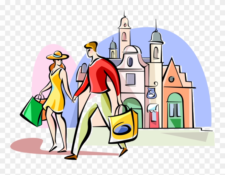 Shopping Clipart Couple Shopping - Cliparts Kostenlos Transparent Tourist Png