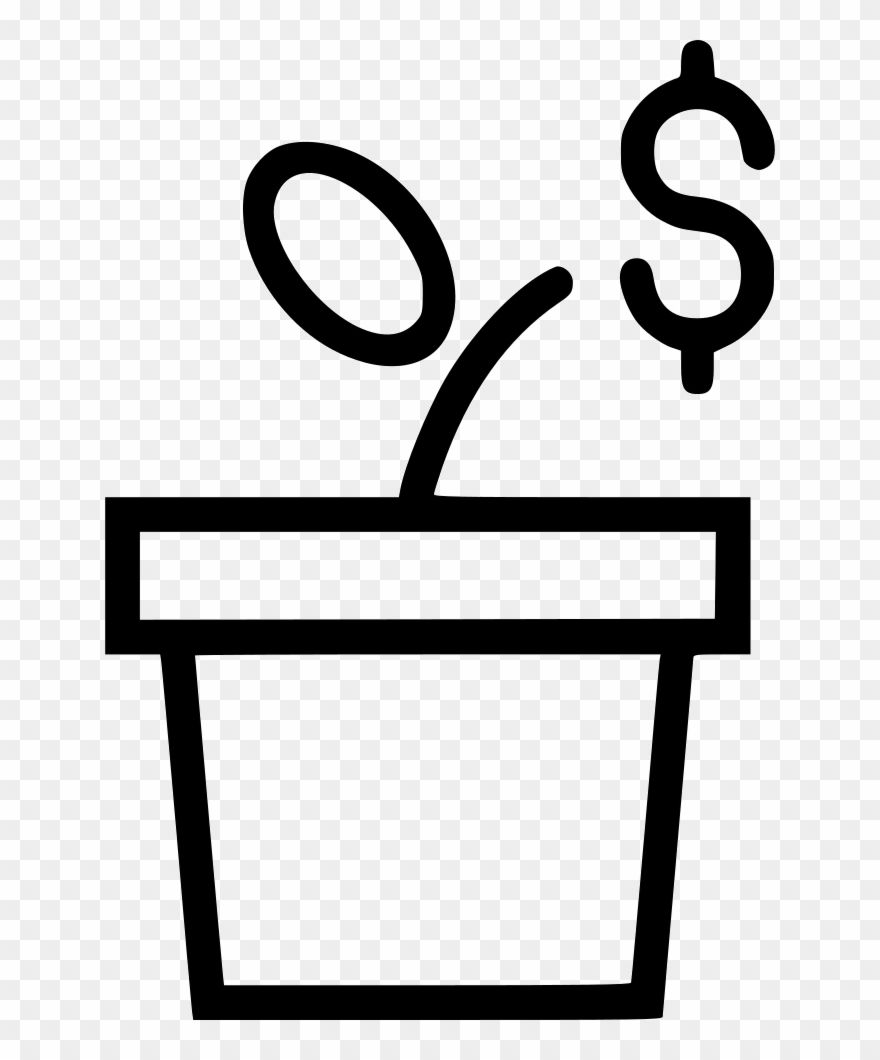 Plant Flower Pot Dollar Comments - Milkshake Cup Png Clipart