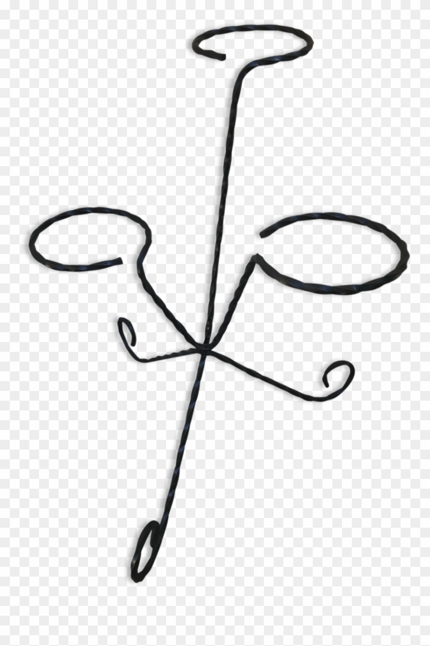 Plant Gate X3 Tripod Wrought Iron Black Metal - Wrought Iron Clipart