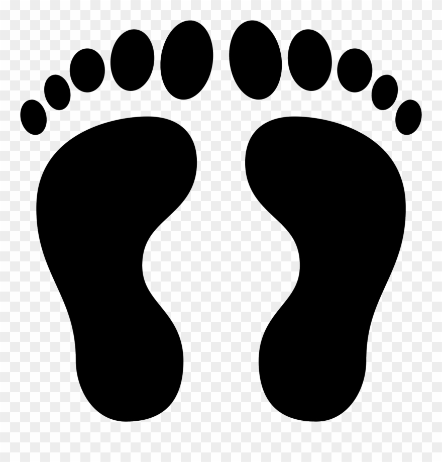 Footprint Filled Icon - Left And Right Foot Prints Clipart