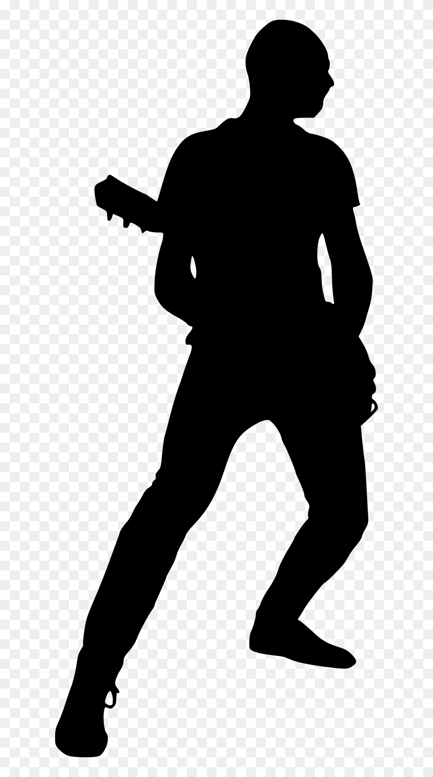 Electric Guitar Player Png - Silhouette Clipart