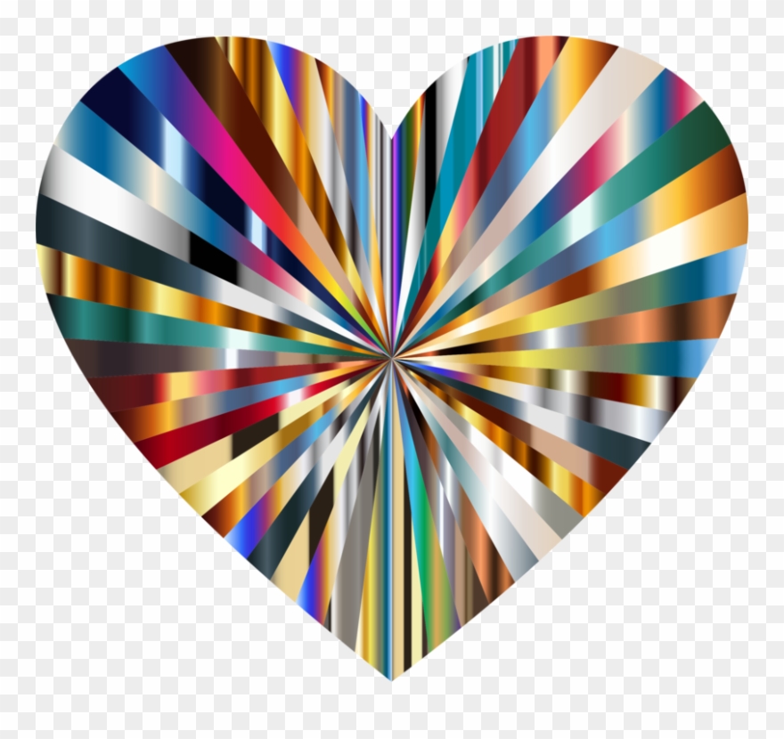 Symmetry Computer Icons Line Hartlijn - Metallic Heart Clipart - Png Download