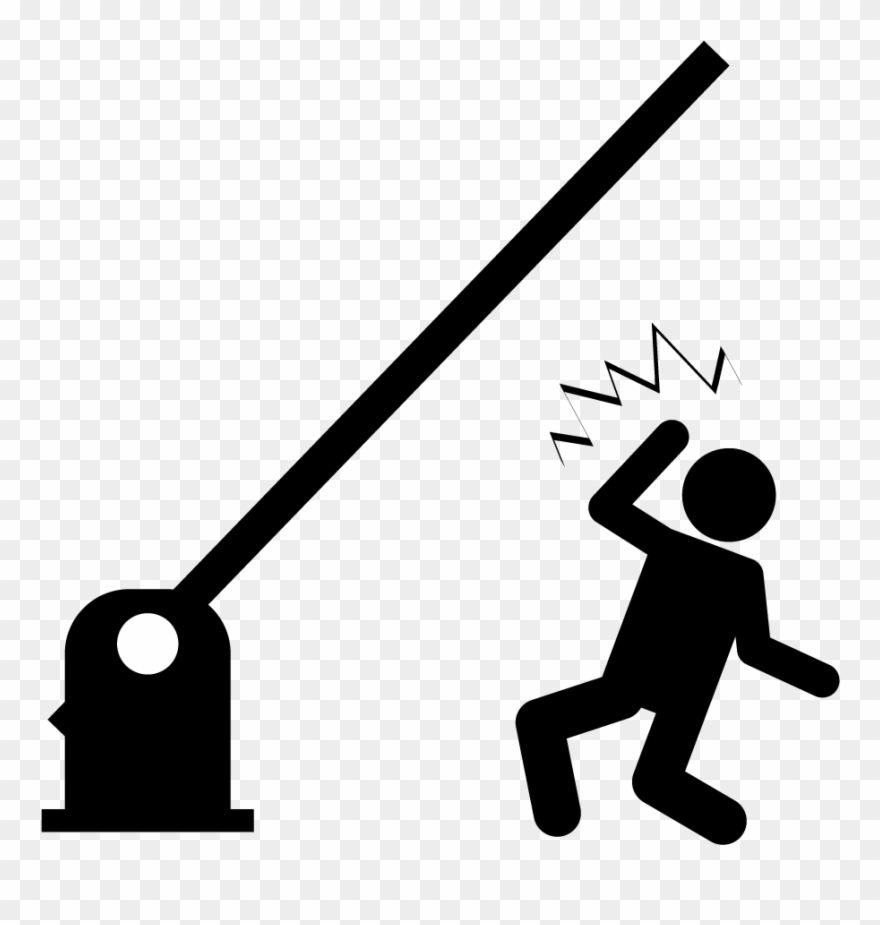 Do Not Enter The Closing Railroad Crossing - Annoyed Pictogram Clipart