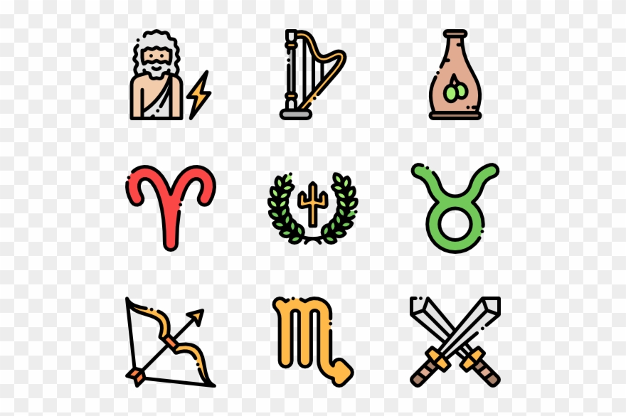 Greek Mythology - Ancient Greece Symbols Clipart
