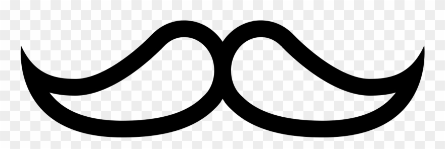 Mustache Clipart Invisible Background - Icon - Png Download