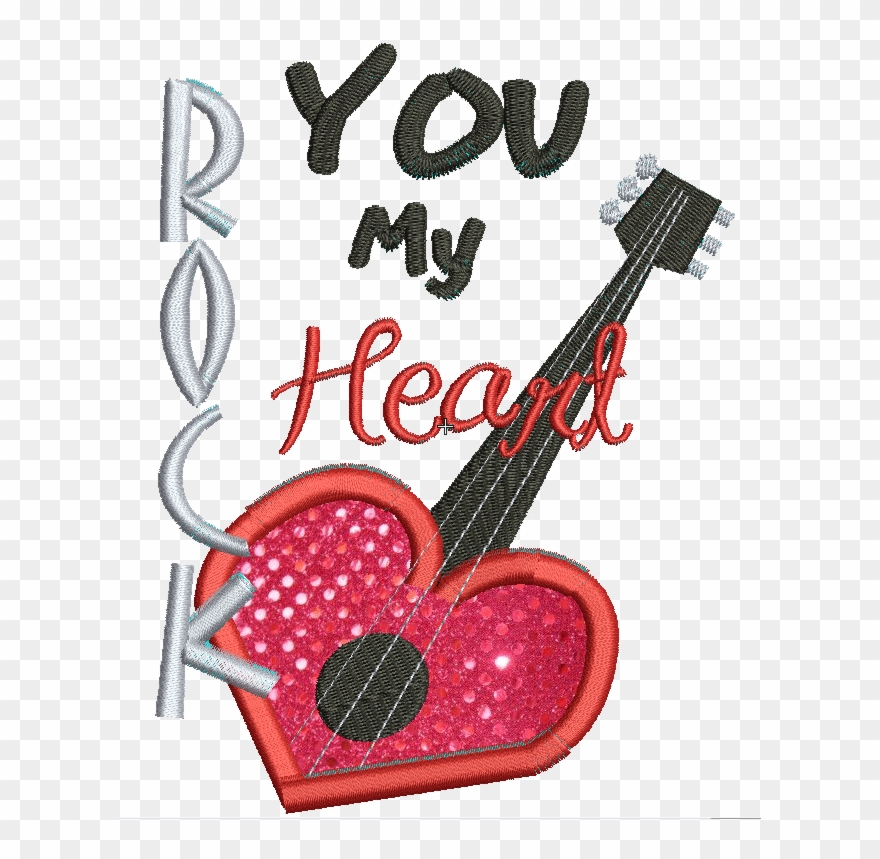 A Great Valentine Applique Design My Heart Clipart