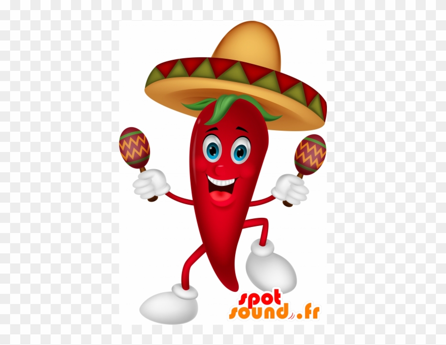 Mascot Giant Chili Pepper - Chili Pepper Dancing Clipart