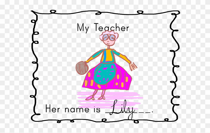 Image Stock Drawing Teacher Teaching - Gingerbread House Writing Prompt Clipart