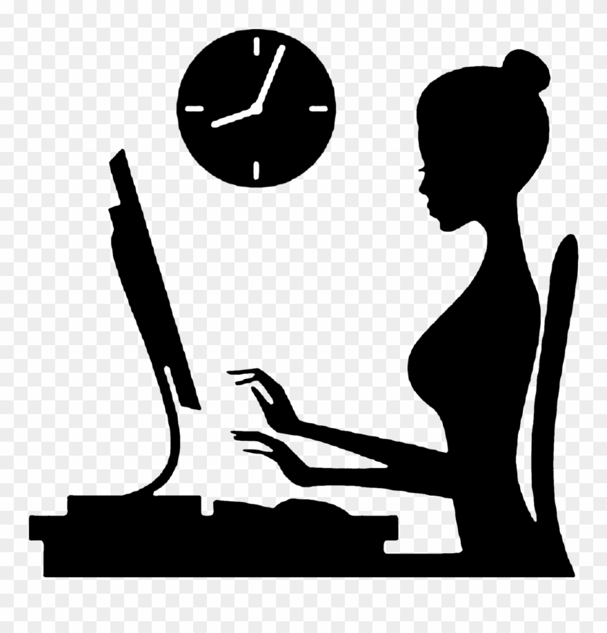 Golden Hour - Working Woman Vector Clipart