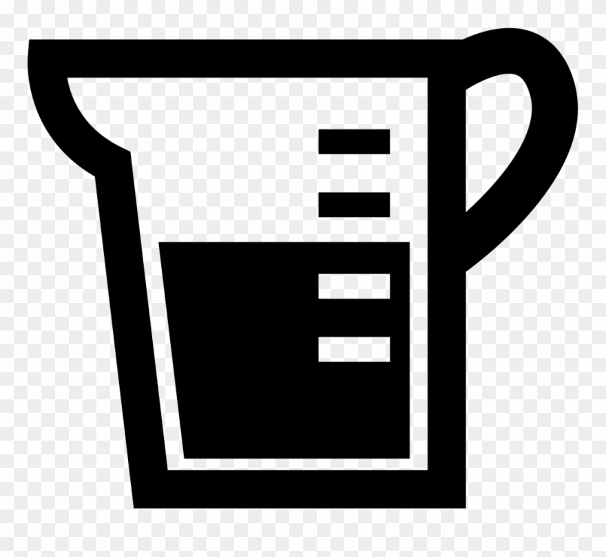 Pitcher Kitchen Utensil With Liquid Inside Comments - Messbecher Icon Clipart
