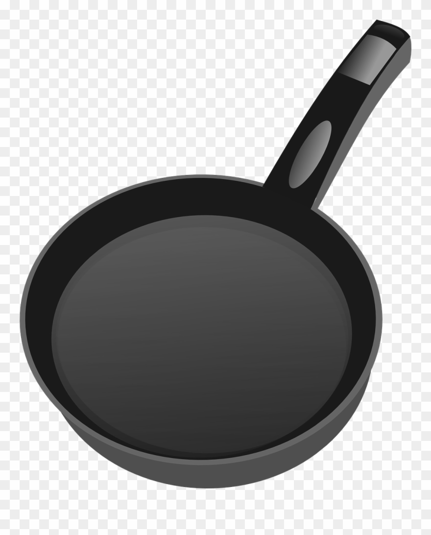 Iron,black,free - Frying Pan Clipart Transparent Background - Png Download