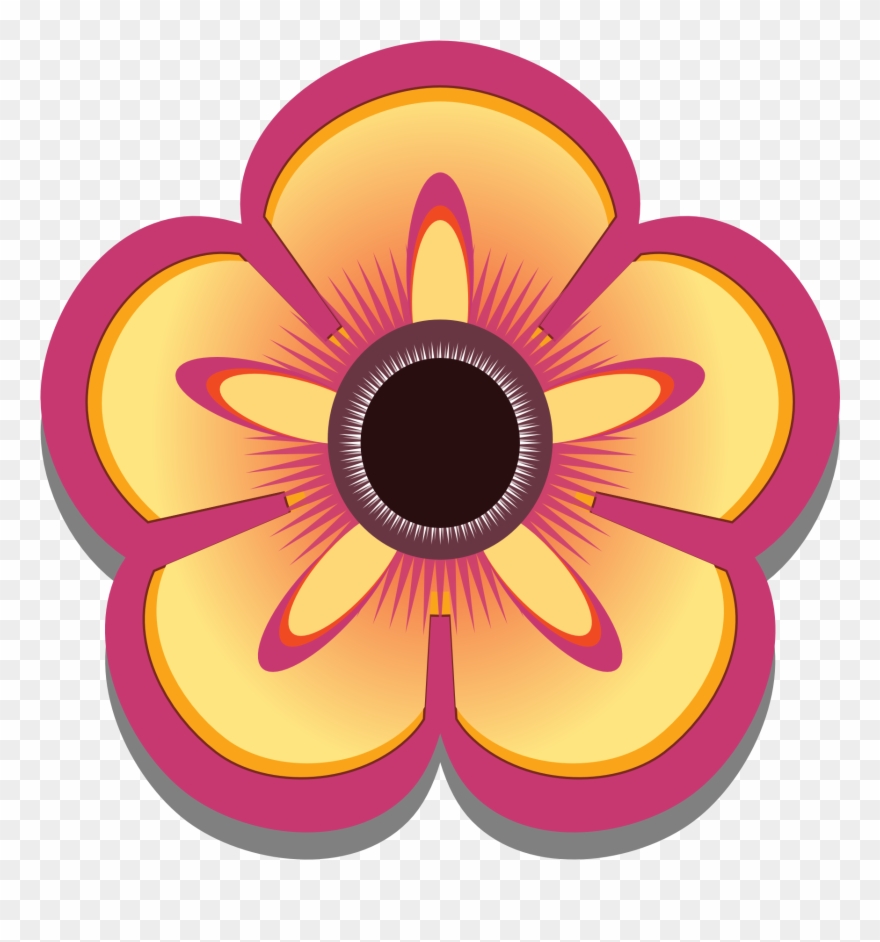 Abstract Flower Clipart File - Portable Network Graphics - Png Download