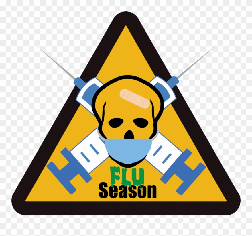 Picture Black And White Library Flu Virus Clipart - Flu Season - Png Download