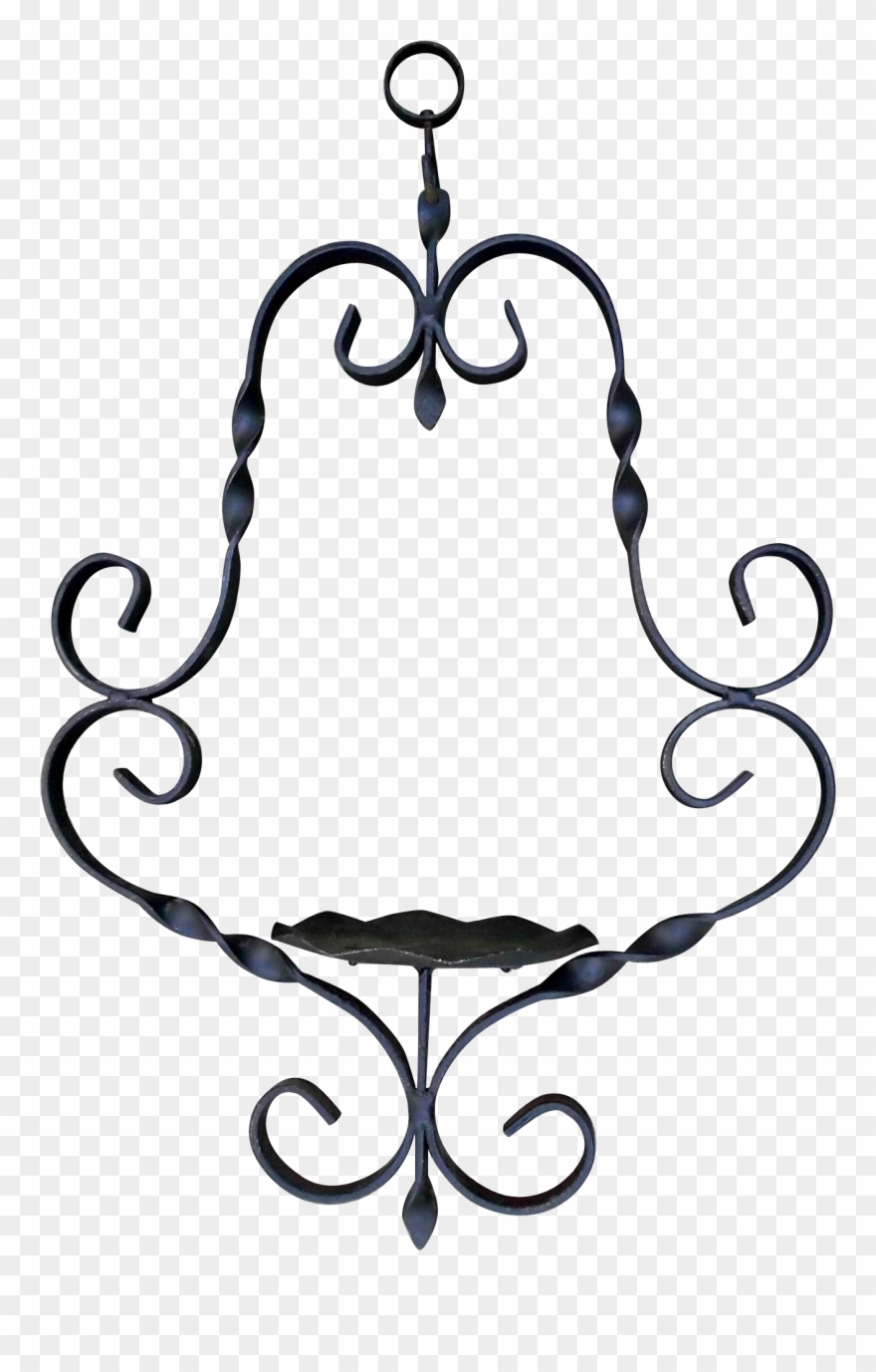 Vintage Hand Forged Wrought Iron Hanger Farmhouse Country - Kitchen Cabinets Clipart