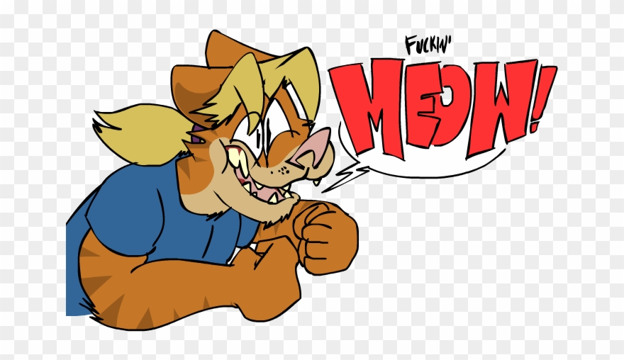 Rude Cat - Cartoon Clipart