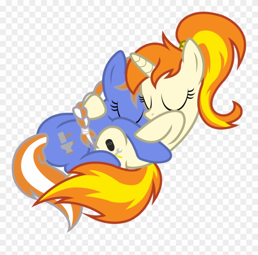 Outlawedtofu, Cuddling, Fallout Equestria, Fallout - Cartoon Clipart