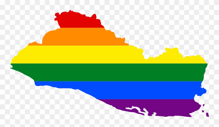 1 El Salvador800px Lgbt Flag Map Of El Salvador - El Salvador Gay Flag Clipart